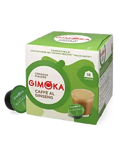 Gimoka Caff&egrave; al Ginseng package and capsule for Dolce Gusto
