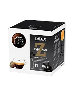 Zo&eacute;gas Espresso package and capsule for Dolce Gusto