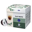 Kaffekapslen Flat White package and capsule for Dolce Gusto

