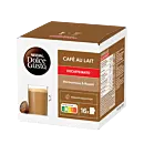 Nescafé Café au Lait Decaf package and capsule for Dolce Gusto