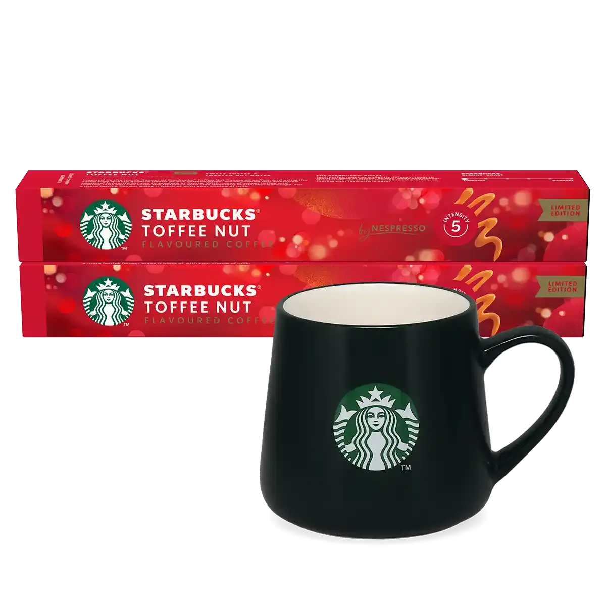Pacchetto Toffee Nut + tazza verde scuro